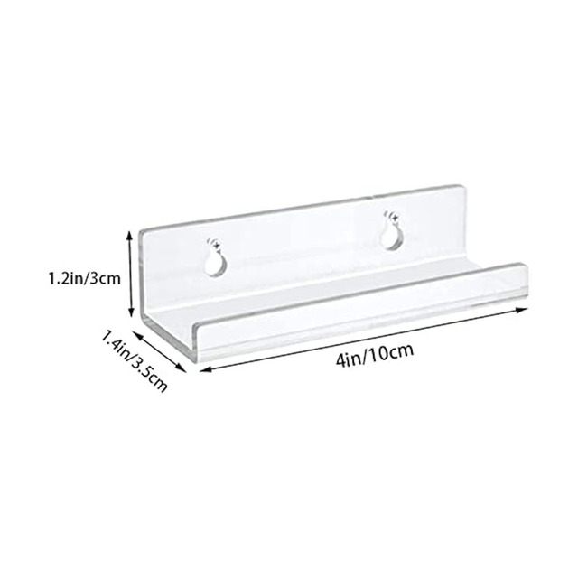 Modern 4-inch Acrylic Record Rack Wall-Mounted CD Display Rack with Vinyl Album Display Vinyl Record Storage