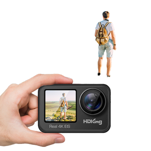 <span class=keywords><strong>HDKing</strong></span> Nouvelle Génération Vidéo 4K Réelle 60fps 20MP 128 Go Étanche 30 Mètres Anti-tremblement 170 Grand Angle Double Écran Sport Action - Product Image 1