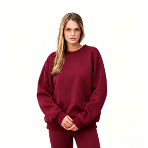 <span class=keywords><strong>Felpa</strong></span> da Palestra Personalizzata Ecologica per Donna, Maglione in Cotone con Cappuccio, Pullover Oversize di Lusso - Product Image 3