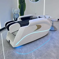Lit de shampooing de salon spa moderne chaise de massage pour le lavage des ongles avec circulation de l'eau nouveau bassin de shampooing humide à vapeur