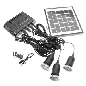 Xách Tay Mini <span class=keywords><strong>4W</strong></span> 6V Ngoài Trời Năng Lượng Mặt Trời Bảng Điều Khiển Điện Hệ Thống Chiếu Sáng 36 LED Chiếu Sáng Đèn Sạc Nhà Vườn Năng Lượng Hệ Thống Kit - Product Image 1