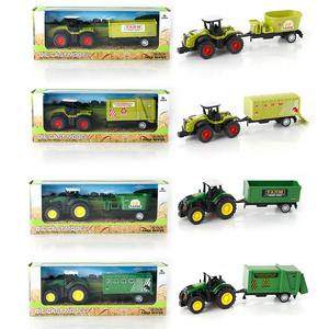 نموذج جرار زراعي قابل للسحب للخلف من سبائك معدنية مقاس 1:60 للعبة شاحنة نقل للأطفال نموذج شاحنة معدنية لعبة - Product Image 3