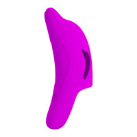 10-Frequenz Leistungsstarker Vibrations-Fingerhut aus Silikon mit Delfin-Design, USB-Aufladbar und Speicherfunktion