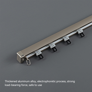 알루미늄 합금 커튼로드 레일 병원 창 천장 상단 마운트 커튼 트랙 철도 트랙 홈 장식용 숨겨진 커튼 레일 - Product Image 6