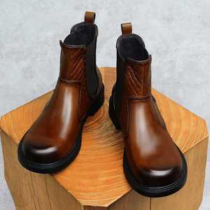 Men's <b>Leather</b> Cowhide Single Formal <b>Work</b> Shoes European Style Classic Fitted Shoes Wedding Shoes Trendy Style - Product Image 2