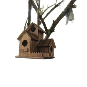 2026 Cross-border Explosive Solid Wood Eco-friendly Birdcage Button Outdoor Bird Nest Room For All Seasons (Factory Outlet) - Product Image 5