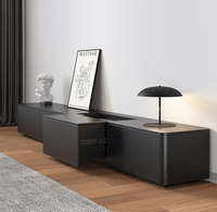 Moderner TV-Schrank aus Spanplatten in Walnussfarbe für das Wohnzimmer, passend für 60-64 Zoll Fernseher