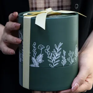 Luxury cylindrical <b>Christmas</b> gift paper storage and packaging transport <b>box</b>, candlestick packaging tub boxcustomizable as needed - Product Image 2