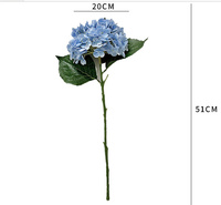 Vente en gros de fleurs artificielles en hydrangea imprimées en 3D, toucher réel, latex, branche d'hydrangea, décoration pour mariage, maison, hôtel, fleur artificielle