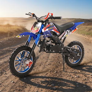 Mini moto tout-terrain à grandes roues 49cc 2 temps refroidie par air, freins à disque, vitesse maximale 40-60 km/h, pneus 2.50-10, réservoir de carburant 2L, à vendre à prix réduit - Product Image 1