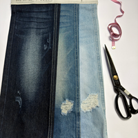 Tissu Denim Brut Bleu Soufre, Mélange Coton Extensible de Haute Qualité, Largeur Stable 167-170 cm, pour Vente en Gros