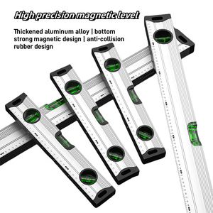 Nivel de burbuja magnético de alta precisión de 300 mm de aluminio fundido sólido para decoración de azulejos de pared, resistente, venta directa de fabricantes - Product Image 2
