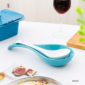 Reposacucharas de Cerámica TaoYuan, Azul Glaseado, Apto para Lavavajillas, Soporte para Utensilios de Cocina DD0917 - Product Image 1