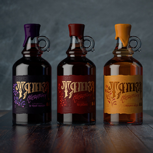 Bouteille en verre transparente 750ml Vintage Container Bouteilles en verre vides avec poignée en boucle pour jus de bière Kombucha Mead Malt Vin - Product Image 6