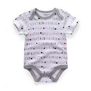 Puur katoenen bodysuit voor pasgeborenen met schattig kapitein-ankerontwerp Zachte en comfortabele babyromper met korte mouwen voor kinderen - Product Image 6