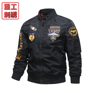 <span class=keywords><strong>Blouson</strong></span> Bomber Homme ANSZKTN avec Broderie Avion, Manteau Oversize, Veste Cargo, Veste de Baseball - Product Image 4