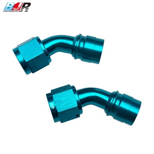 Raccords à sertir en PTFE de couleur cyan haute pression BJR, 45 degrés, AN4-AN16, en aluminium pour voitures de course - Product Image 3