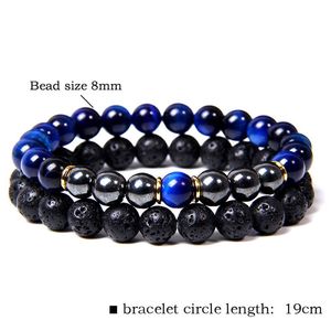 Vente promotionnelle Couple <span class=keywords><strong>Oeil</strong></span> <span class=keywords><strong>de</strong></span> <span class=keywords><strong>Tigre</strong></span> GemstoneStretch Bracelet Charmes <span class=keywords><strong>Hématite</strong></span> 8mm Pierre Protection Guérison Cristal Stretch Perlé - Product Image 4