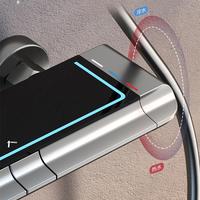 Système de mitigeur thermostatique d'eau chaude et froide Robinet de salle de bain Système de douche de salle de bain noir