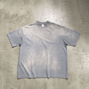T-shirt 100% coton, poids lourd, style streetwear, basique, effet mosaïque airbrush, vintage, délavé, coupe ample et oversize. - Product Image 3