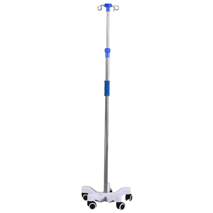 Tiang Infusi Tempat Tidur Rumah Sakit, Tiang <span class=keywords><strong>Iv</strong></span> Penyangga Tetes Stainless Steel - Product Image 3