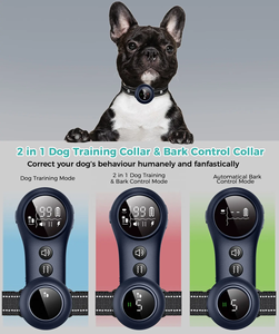 <span class=keywords><strong>Collar</strong></span> de entrenamiento para perros 2 en 1 con control remoto y antiladridos, resistente al agua, pitido, vibración, recargable para todas las razas - Product Image 6