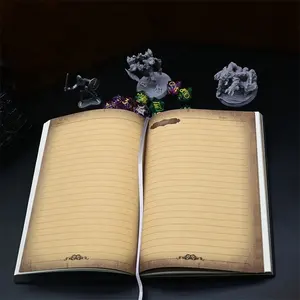 Color Emboss Leather A5 Notebook Dungeons and Dragons DND Dice Books for RPG Games