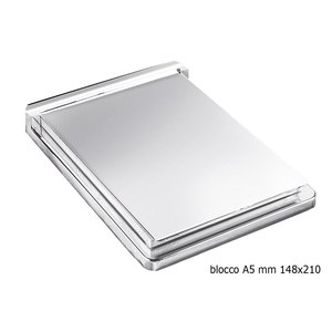 Portablocco Maxi Lux 170x225 mm in Metallo Argento - Scatola Porta Blocco Note - Product Image 2
