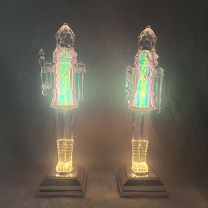 Figurines de Casse-Noisette Lumineuses LED Grand Format en Acrylique, Ornements de Noël, Soldat Casse-Noisette, Décorations de Noël d'Intérieur - Product Image 6