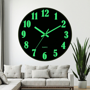 זוהר כהה מודרני דומם ללא תתיק זוהר קוורץ קיר שעון אמנות עיצוב דקו להתאמה אישית במפעל - Product Image 6