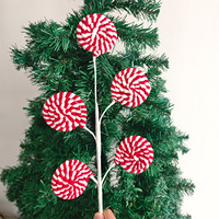 Sucettes en forme de branches d'arbre de Noël écologiques YATING modernes, 10-35 cm, décoration en peluche transfrontalière très vendue