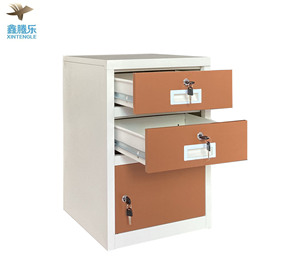 Diseño moderno Material de acero 2 cajones con cerradura Pedestal móvil Archivero Gabinete de almacenamiento de archivo de metal Muebles de oficina - Product Image 4