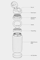Bouteille d'eau portable isotherme en acier inoxydable 316 pour enfants, sans BPA, anti-fuite, pour l'école et l'extérieur, motifs de dessins animés, pour boissons chaudes/froides, 6-12 ans