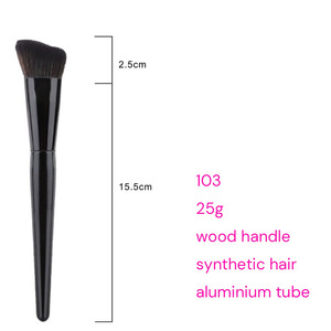 <span class=keywords><strong>Pinceau</strong></span> de <span class=keywords><strong>maquillage</strong></span> pour le contour des joues, poils synthétiques ronds et plats, manche en bois, pour débutants - Product Image 2