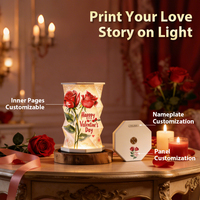 Hati Valentine yang Bersinar: Lampu Kertas Lipat LED Bertenaga Baterai Portabel Logo Kustom Tersedia |   Produsen Langsung