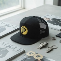 Casquette Trucker en Coton à 7 Panneaux avec Broderie Personnalisée, Bord Plat et Maille, Faible MOQ, Haute Qualité, Prix Bas