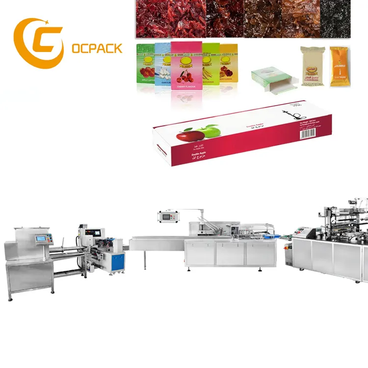 Full Automatic shisha packing machine tobacco 50g 250g hookah box production line wet tobacco molasses packaging machine