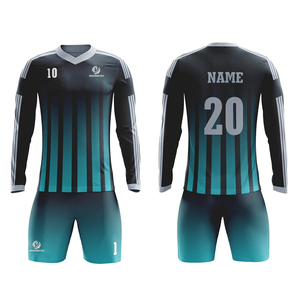 เสื้อผู้รักษาประตูฟุตบอลแขนยาวแบบซับลิเมชั่นสั่งทำพิเศษ ออกแบบโลโก้ ขายส่งเสื้อฟุตบอลชาย คุณภาพไทย - Product Image 2