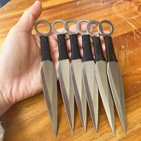 Couteau Kunai artisanal OEM en gros pour usine, ornements, lame en acier 3CR13, manche en acier inoxydable, modèle DIY non affûté pour déballage