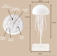 Nouvelles lampes à induction intelligentes à capteur, lampe méduse flottante rechargeable, lumière d'ambiance créative, jouets lumineux