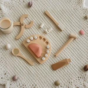 ของเล่นไม้บีชแท้สำหรับทันตแพทย์ ของเล่นดูแลฟัน ถอนฟัน ของเล่นไม้มอนเตสซอรี่สำหรับเด็กเล็ก อายุ 4-6 ปี - Product Image 3