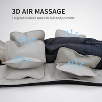 Matelas de massage à compression d'air intégrale en cuir PU, vente en gros d'usine OEM ODM, pour le cou, le dos, la taille et les jambes