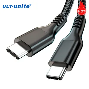 ULT-unite cabo USB 2m 5A 100W USB 2.0 480Mbps Tipo C para Tipo C Cabo de carregamento rápido para laptop Android telefone móvel
