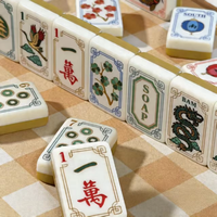Table de Mahjong Américain de Luxe Personnalisée en Acrylique à Couche Unique, Tuiles Gravées, Portable, pour 4 Joueurs, Durable, pour le Divertissement
