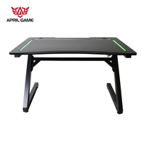 Table de joueur de PC de lumière de RVB de vente chaude d'usine avec le bureau à la mode de jeu en métal de support de gobelet