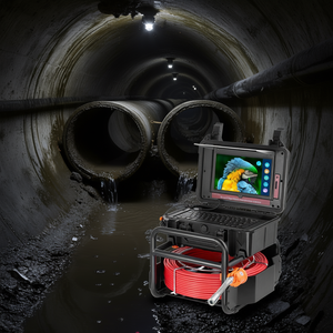 Cámara de inspección de tuberías de alcantarillado con pantalla táctil de 10.1 pulgadas, autonivelante, de 165 pies, con compresión de video H.264 e IP68 - Product Image 2