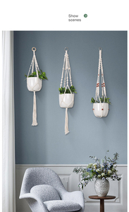 Hot Sale 42\" Indoor Boho Plant Hangers with Wood Beads Hanging Planter <b>Baskets</b> <b>for</b> Home and Garden - Product Image 2