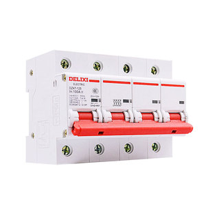 เบรกเกอร์ไฟฟ้า Delixi DZ47-125 กำลังสูง 4P แบบสามเฟส สี่สาย 380V สวิตช์หลัก - Product Image 1