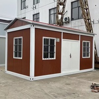 Casa Contenedor Tipo A de Alta Resistencia, 20 pies/40 pies, Techo Triangular, Estructura de Acero, Casa Prefabricada Modular para Vivir
