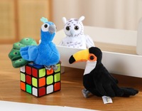 Petits jouets en peluche amusants pour animaux Oiseaux Vie marine Poupée réaliste Jouet en peluche spécial Marionnettes à doigt de requin